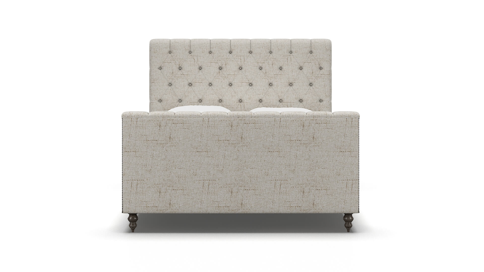 Sophia Derby Taupe Bed espresso legs 1