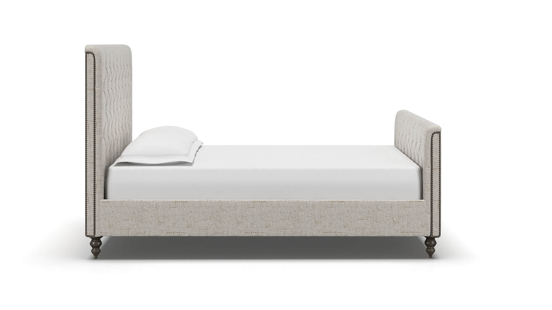 Sophia Derby Taupe Bed espresso legs 3