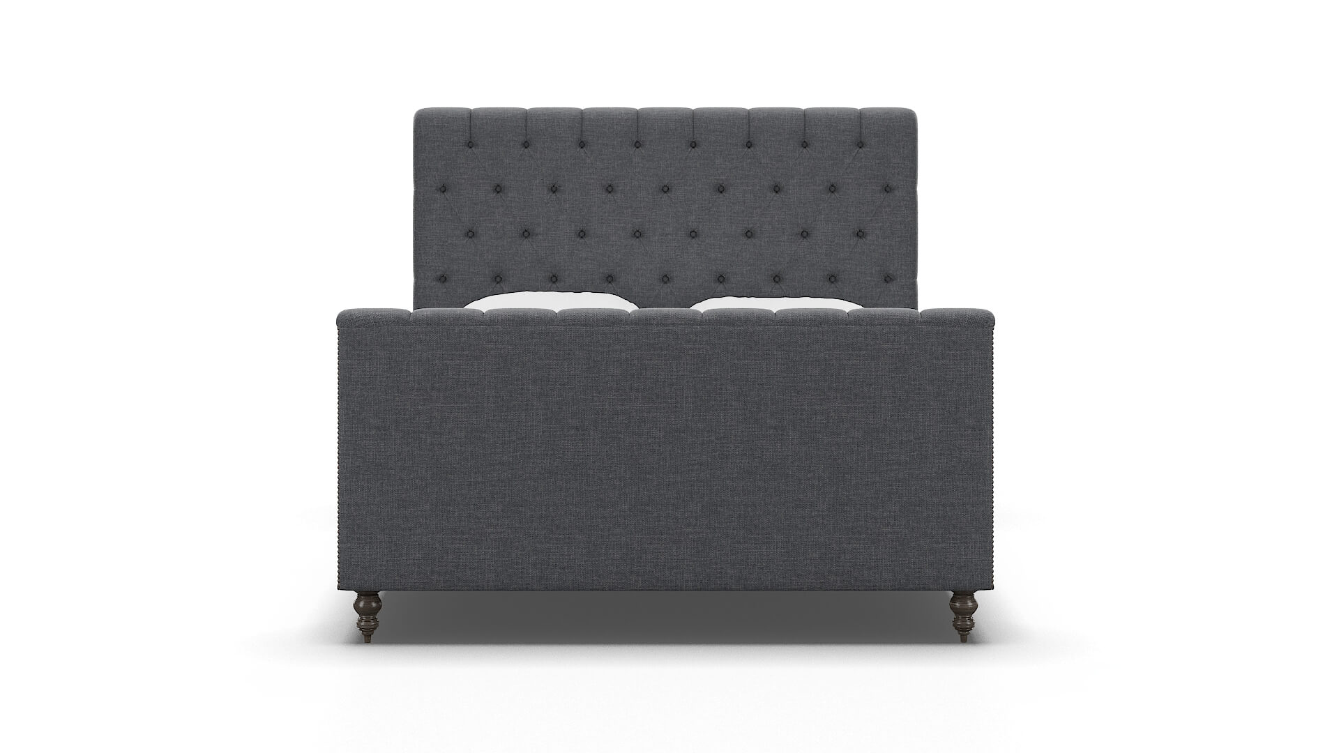 Sophia Keylargo Graphite Bed espresso legs 1