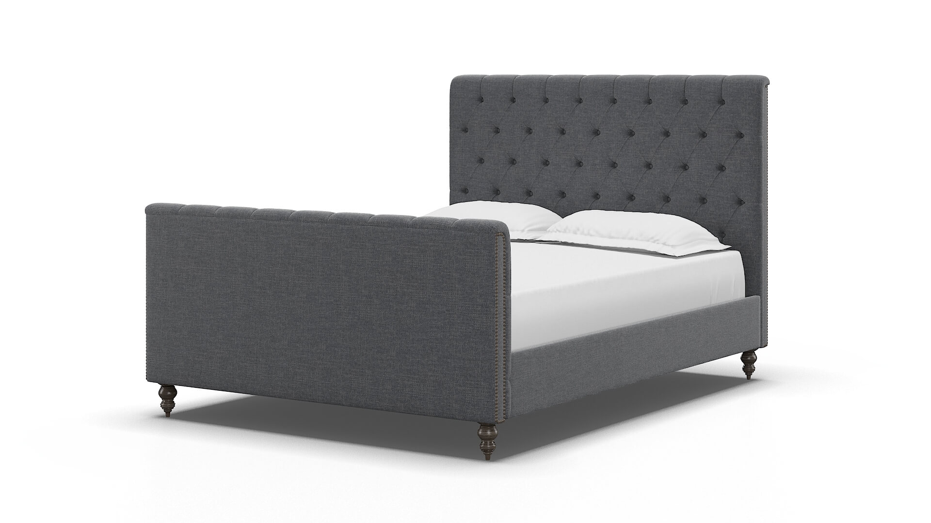 Sophia Keylargo Graphite Bed espresso legs 5
