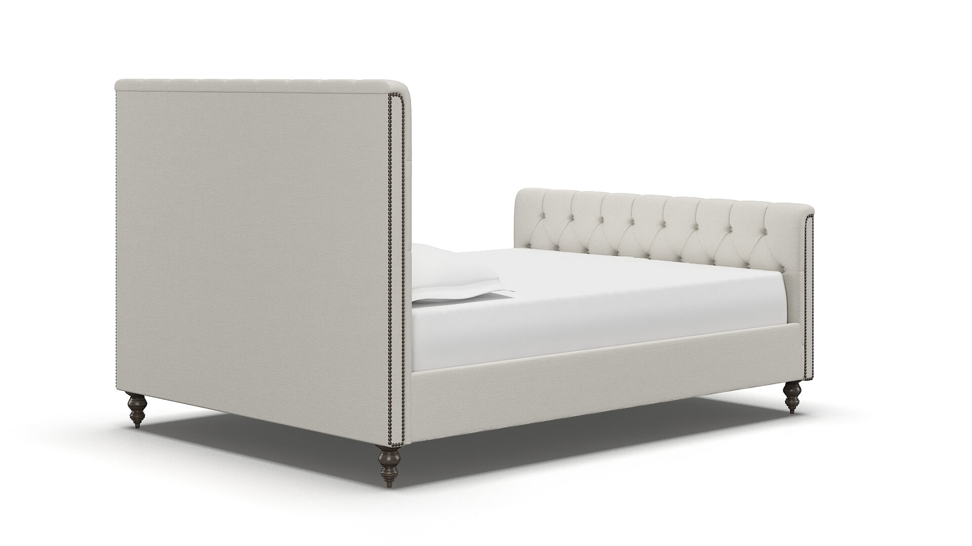 Sophia Keylargo Oatmeal Bed espresso legs 4