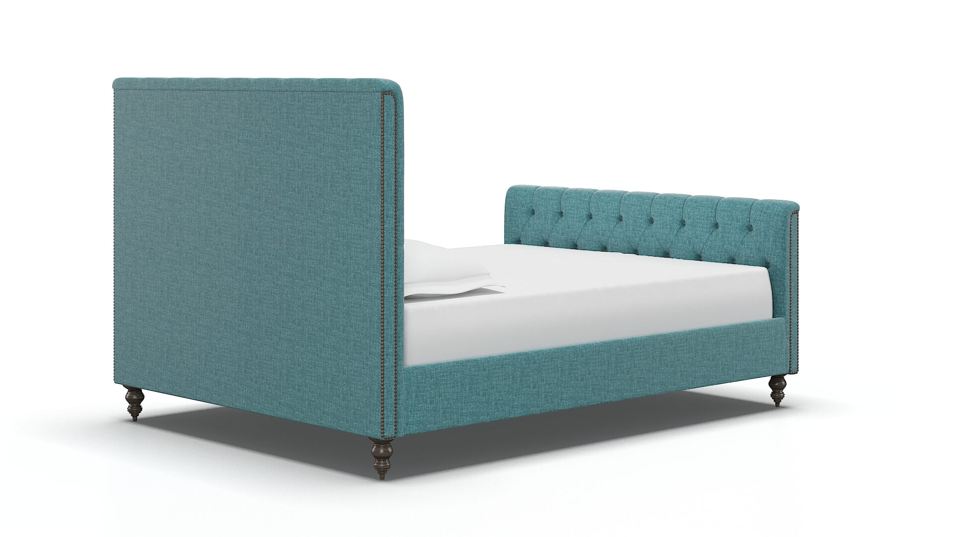 Sophia Keylargo Teal Bed espresso legs 4