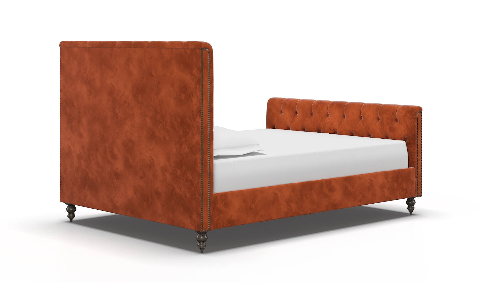 Sophia Loft Copper Bed espresso legs 4