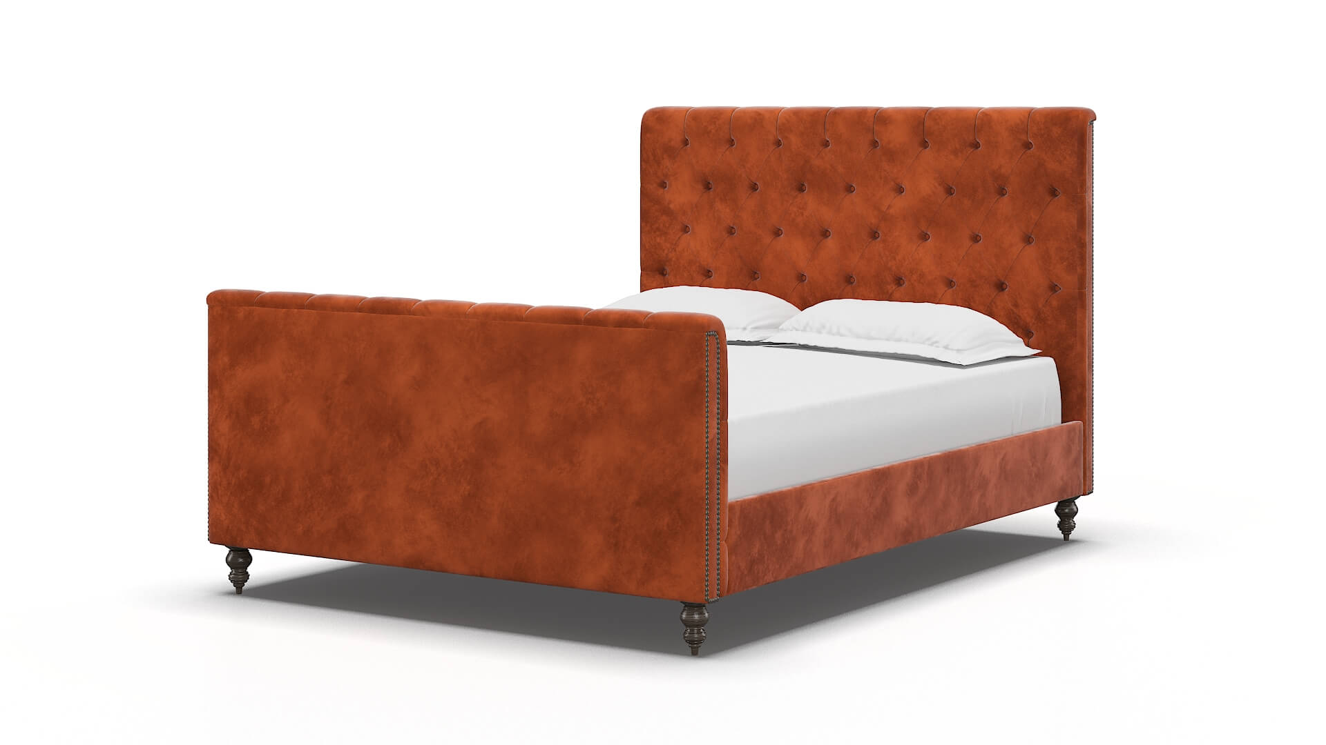 Sophia Loft Copper Bed espresso legs 5