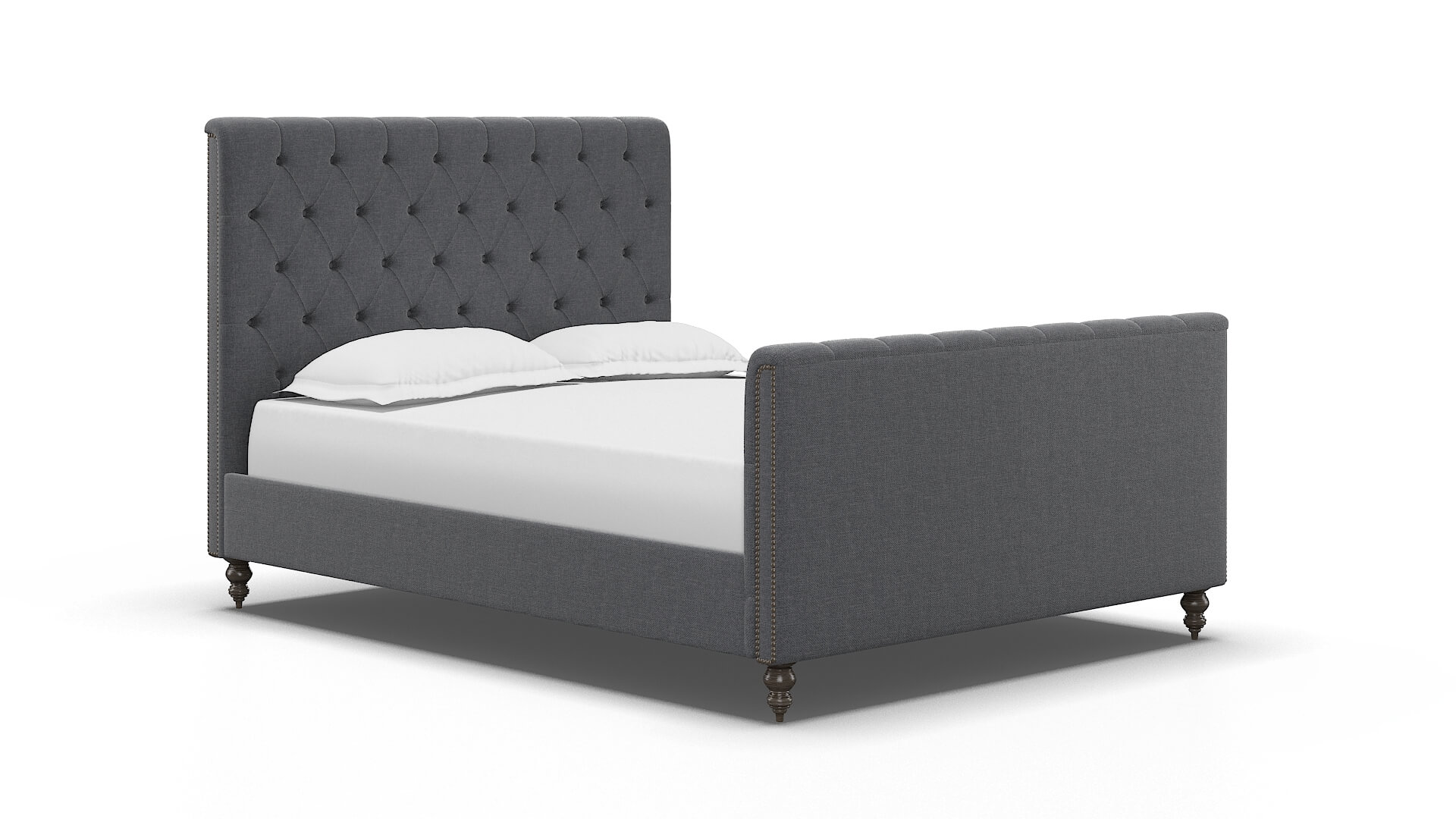 Sophia Notion Graphite Bed espresso legs 2