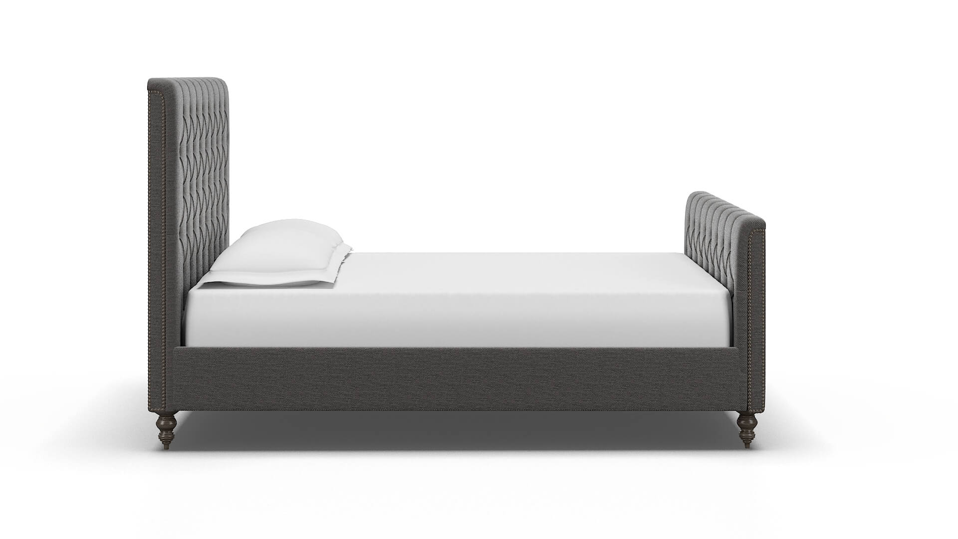 Sophia Oscar Charcoal Bed espresso legs 3