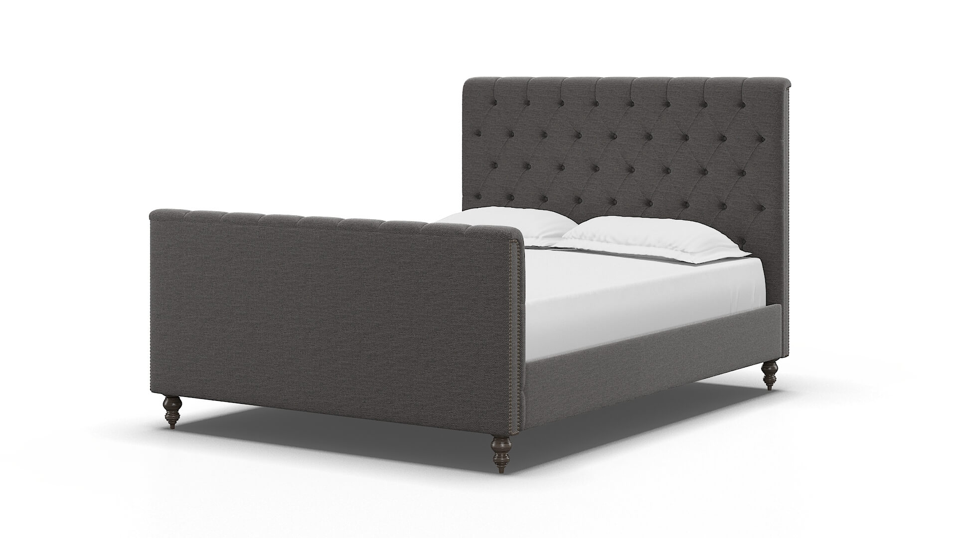 Sophia Oscar Charcoal Bed espresso legs 5