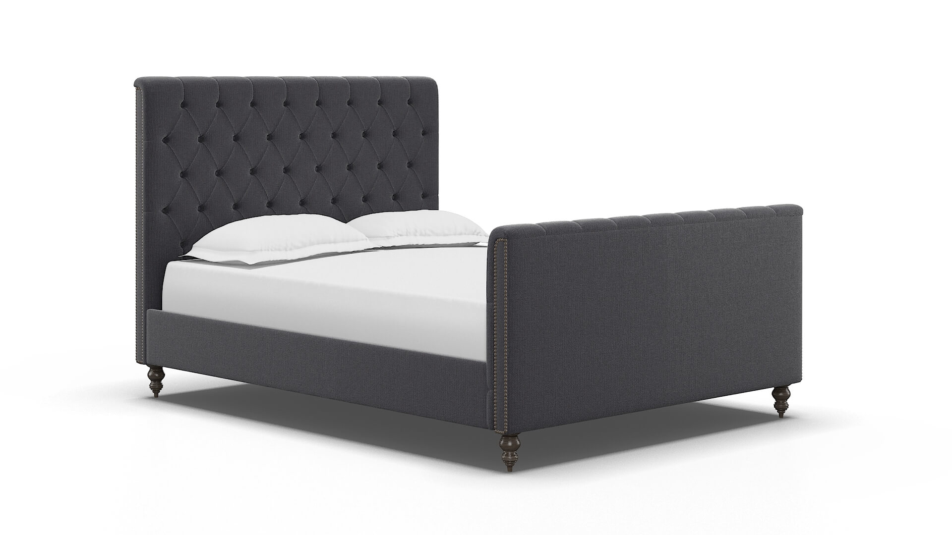 Sophia Parker Charcoal Bed espresso legs 2