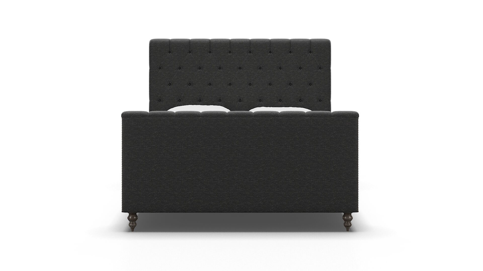 Sophia Phoenix Charcoal Bed espresso legs 1