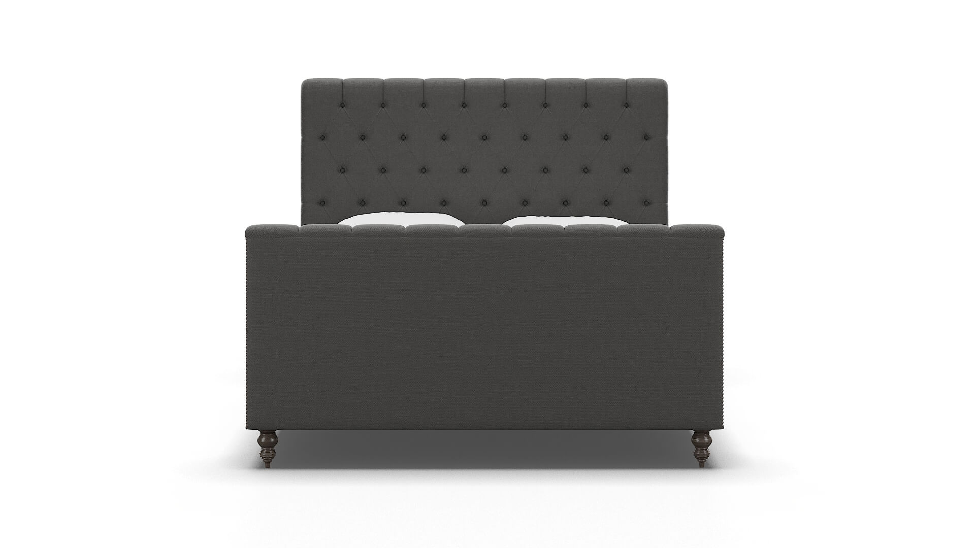 Sophia Rocket Charcoal Bed espresso legs 1