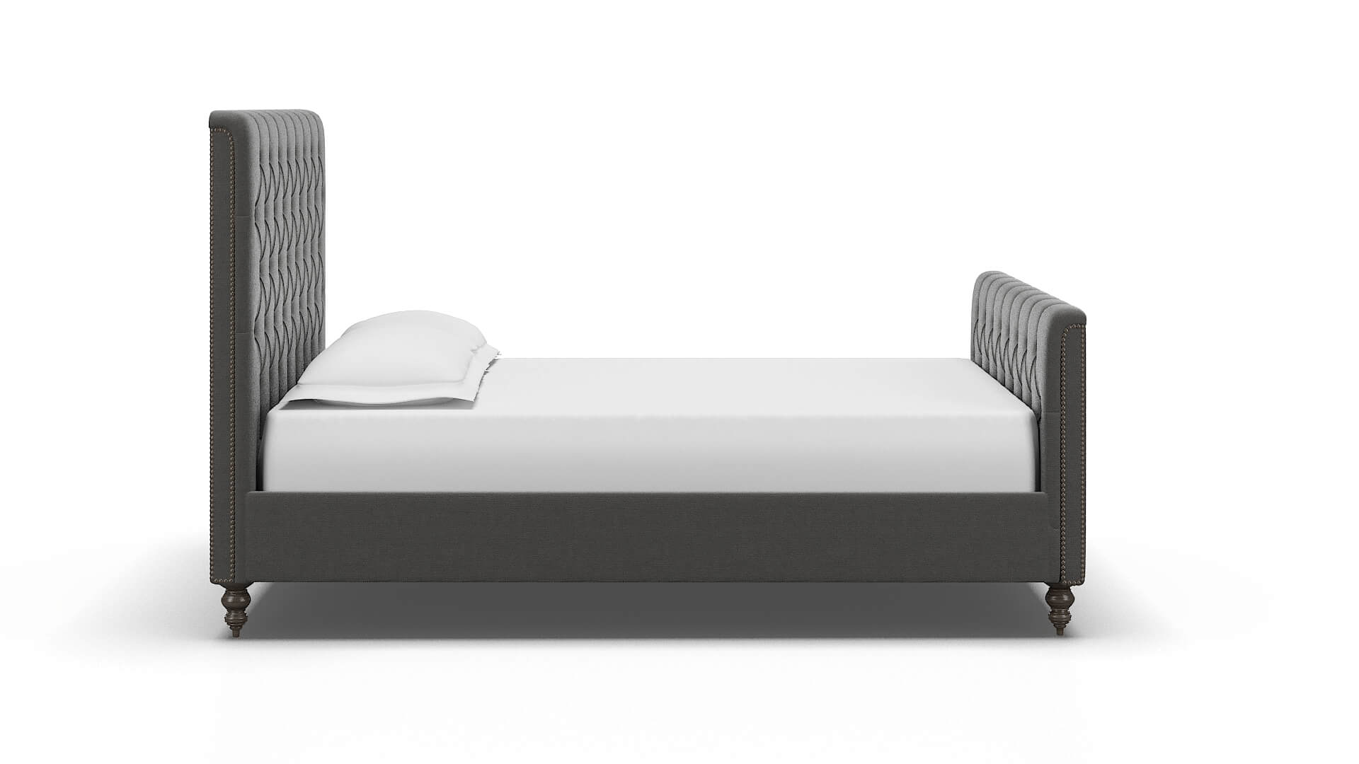 Sophia Rocket Charcoal Bed espresso legs 3