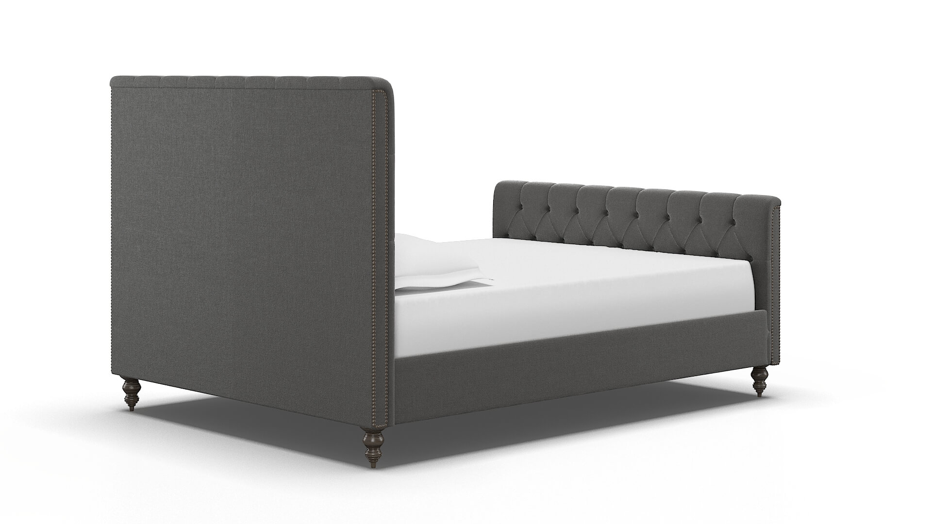 Sophia Rocket Charcoal Bed espresso legs 4