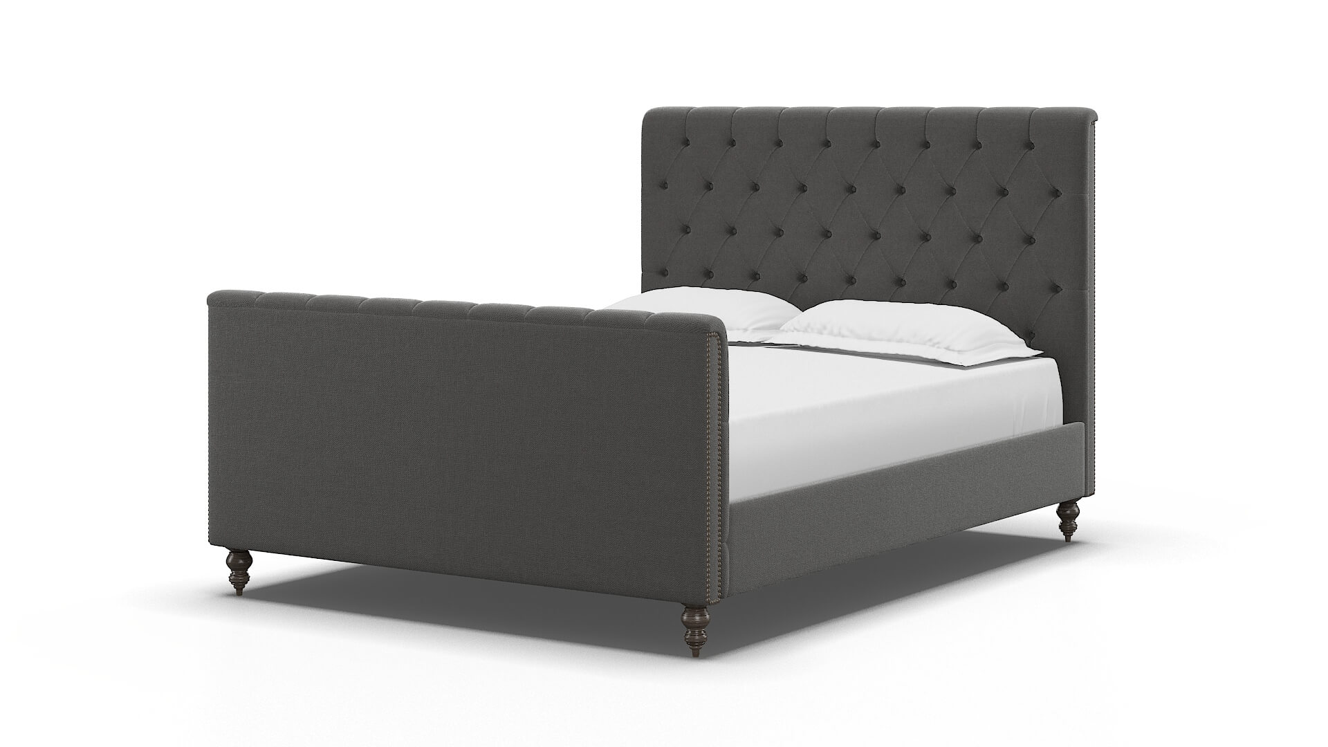 Sophia Rocket Charcoal Bed espresso legs 5