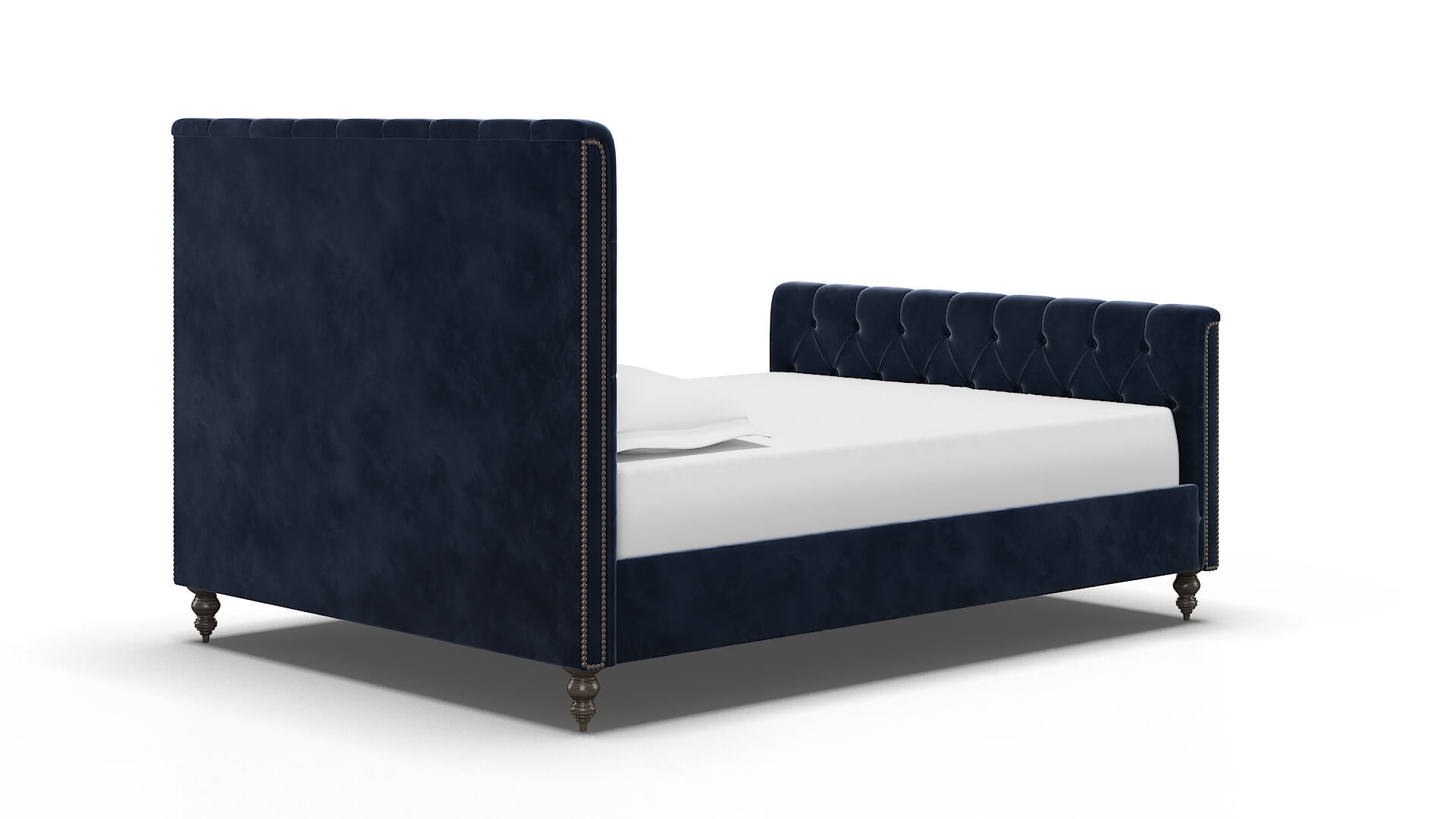Sophia Royale Cobalt Bed espresso legs 4