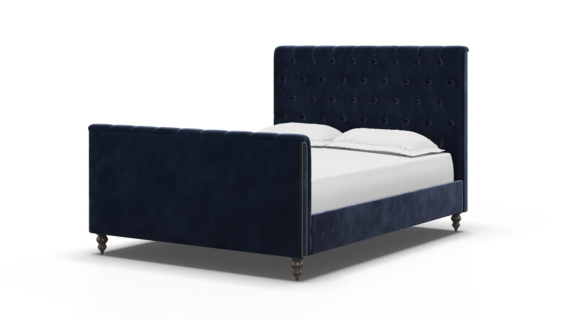 Sophia Royale Cobalt Bed espresso legs 5