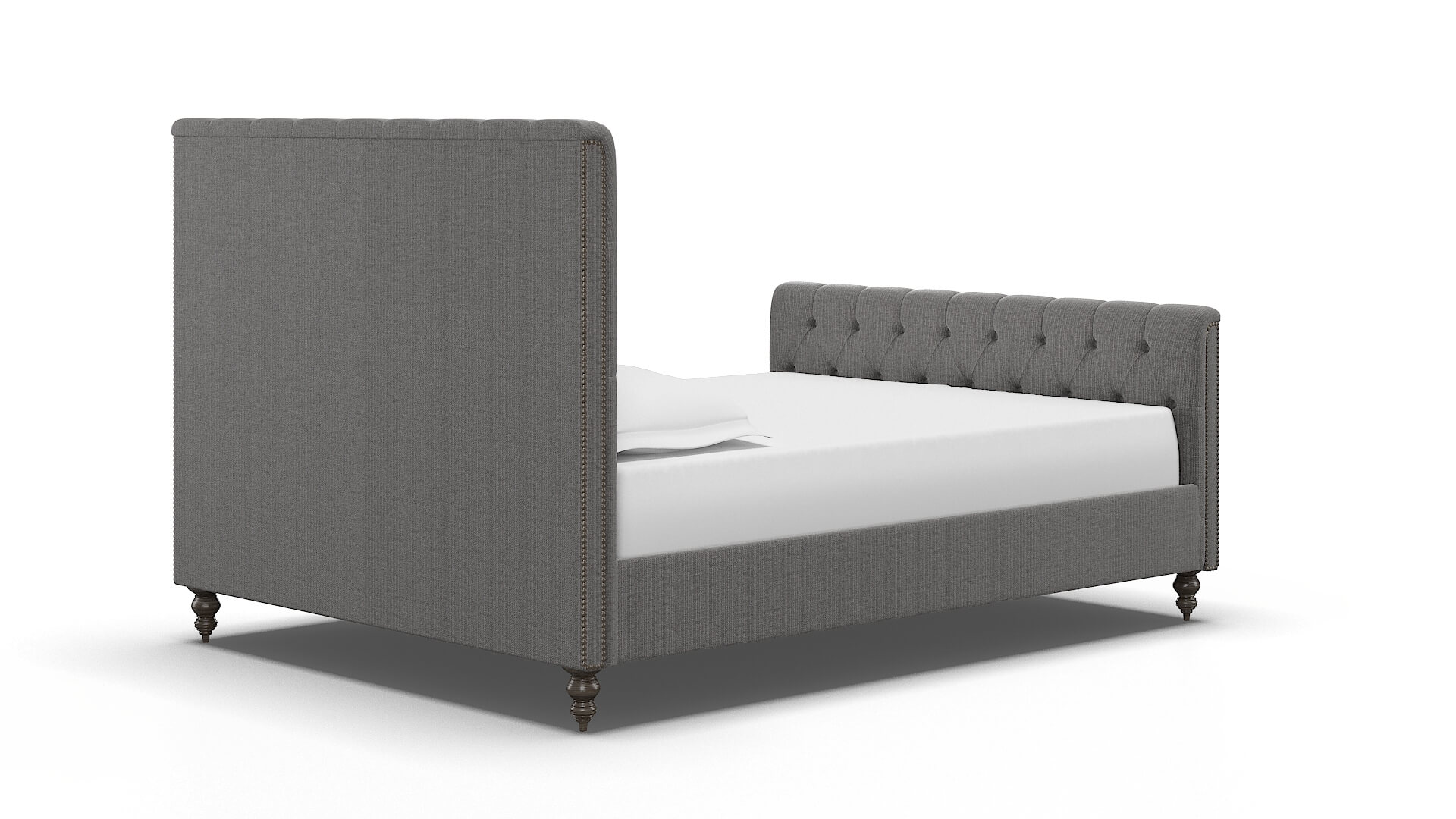 Sophia Terrain Oatmeal Bed espresso legs 4