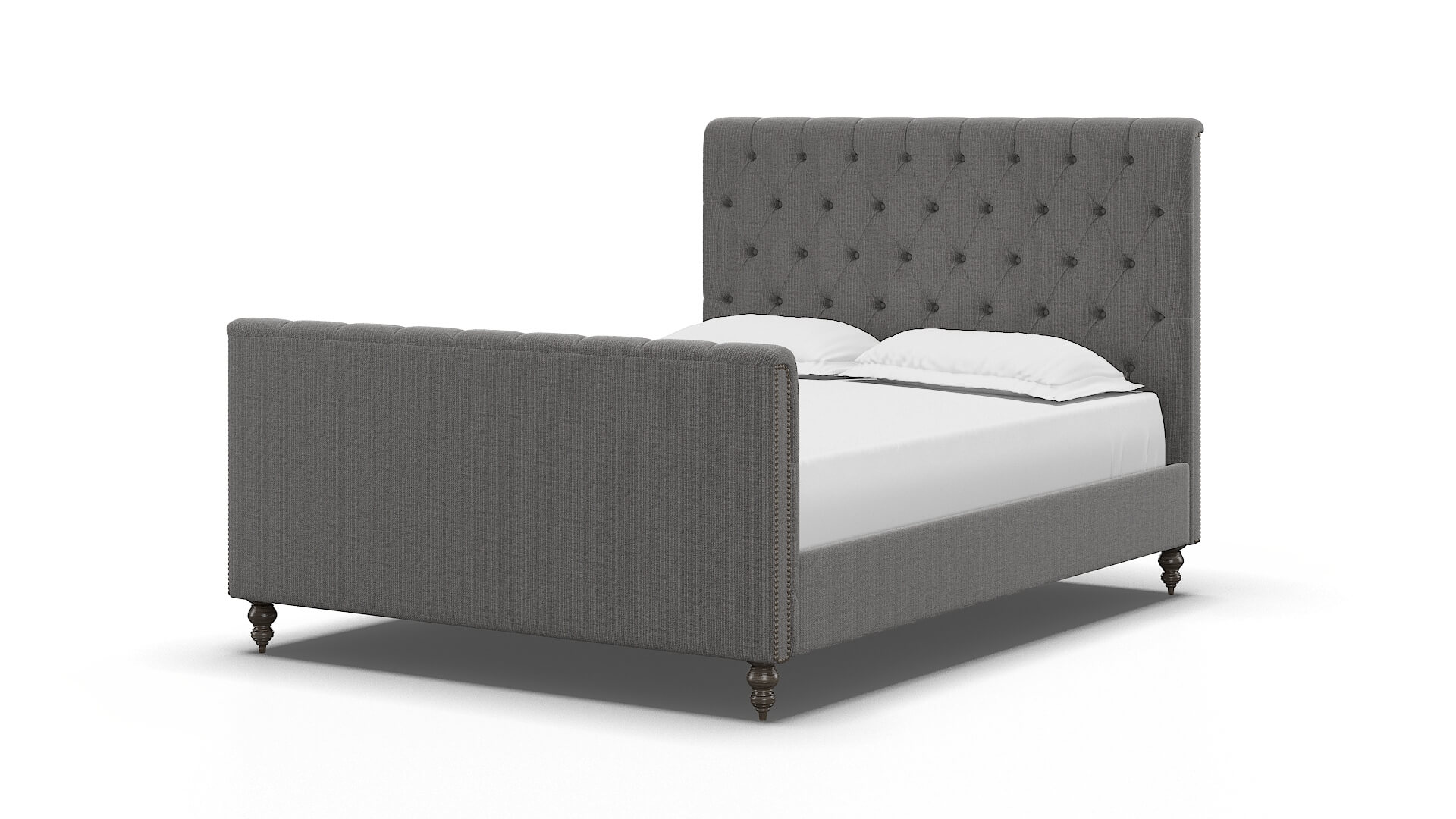 Sophia Terrain Oatmeal Bed espresso legs 5
