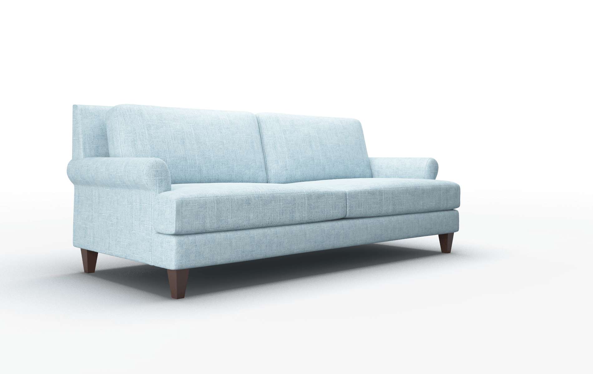Stockholm Atlas Turquoise Sofa espresso legs 2