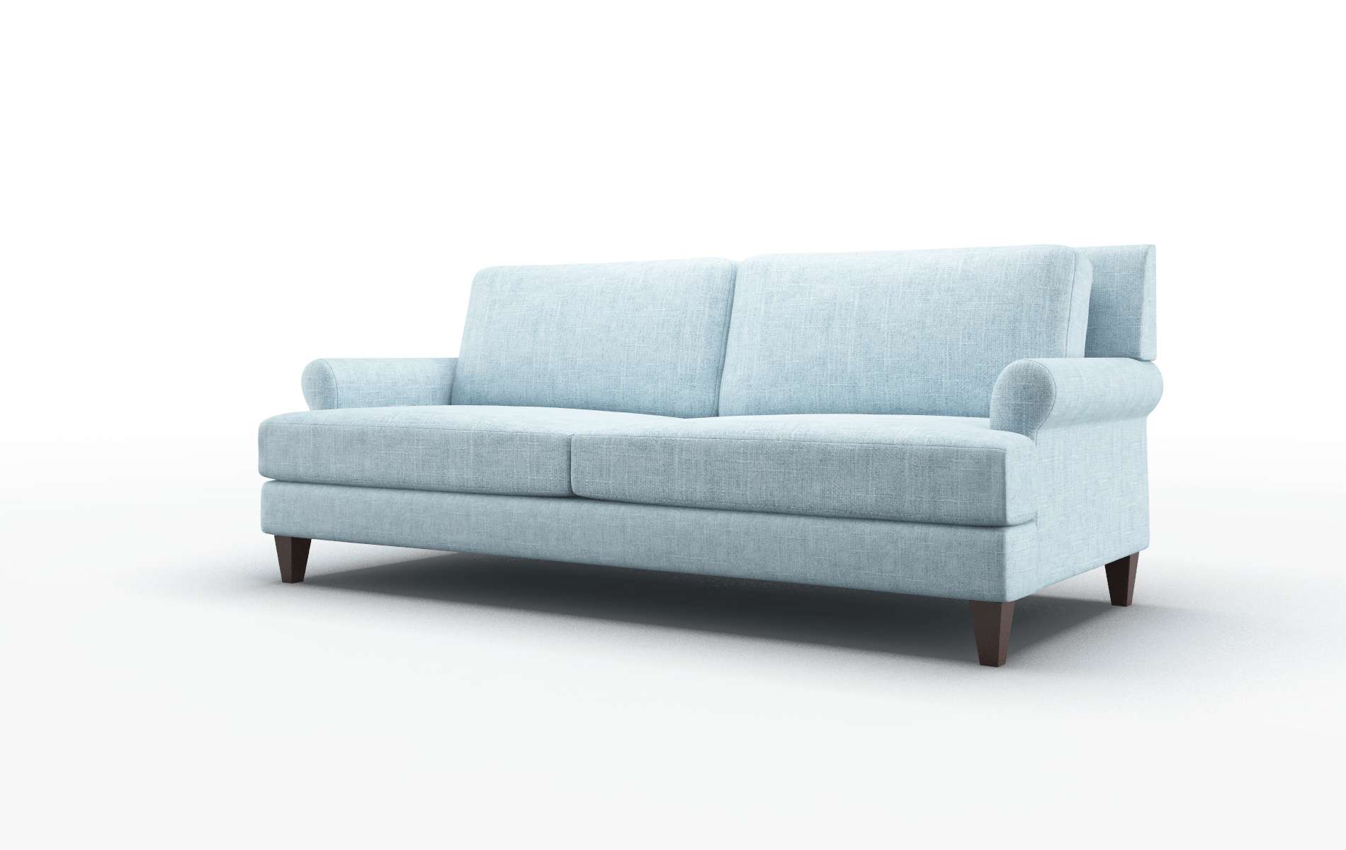 Stockholm Atlas Turquoise Sofa espresso legs 4