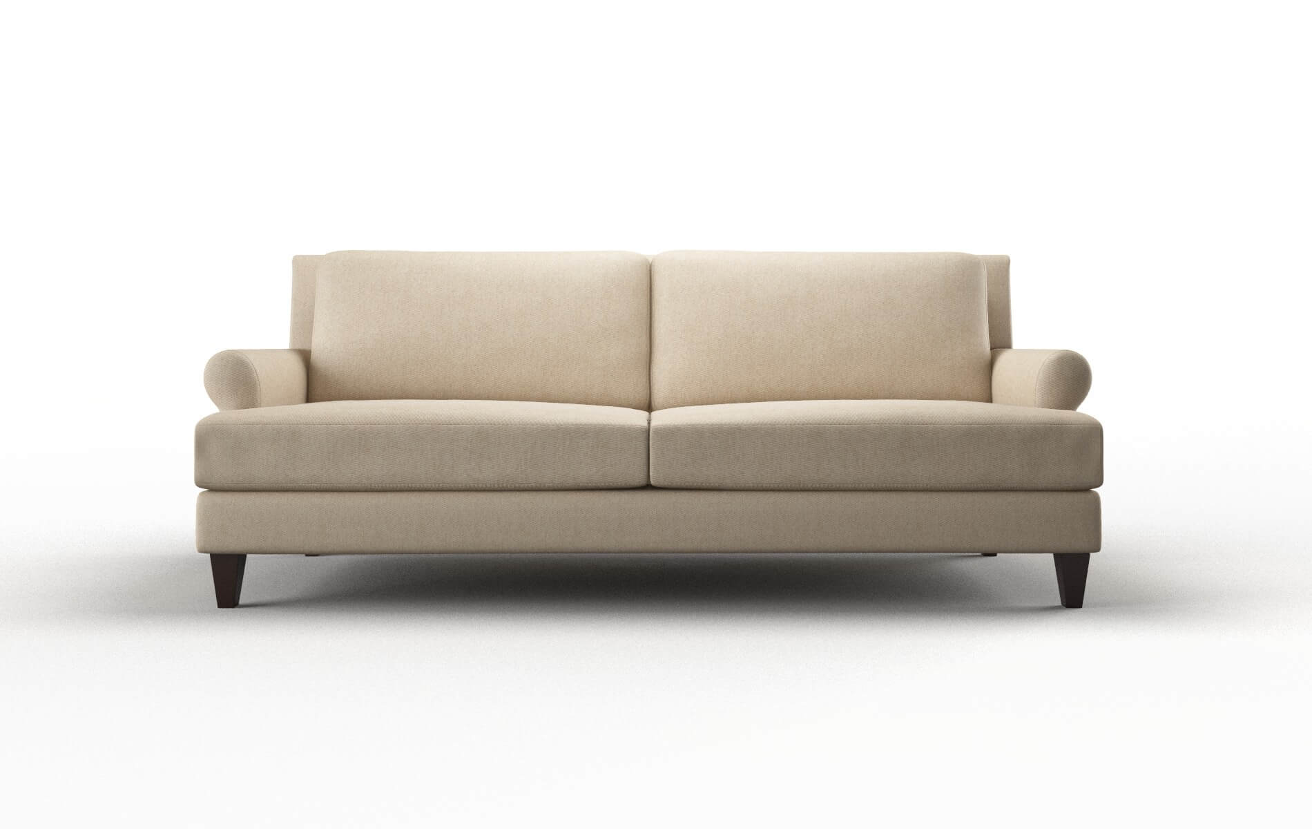 Stockholm Avenger Burlap Sofa espresso legs 1