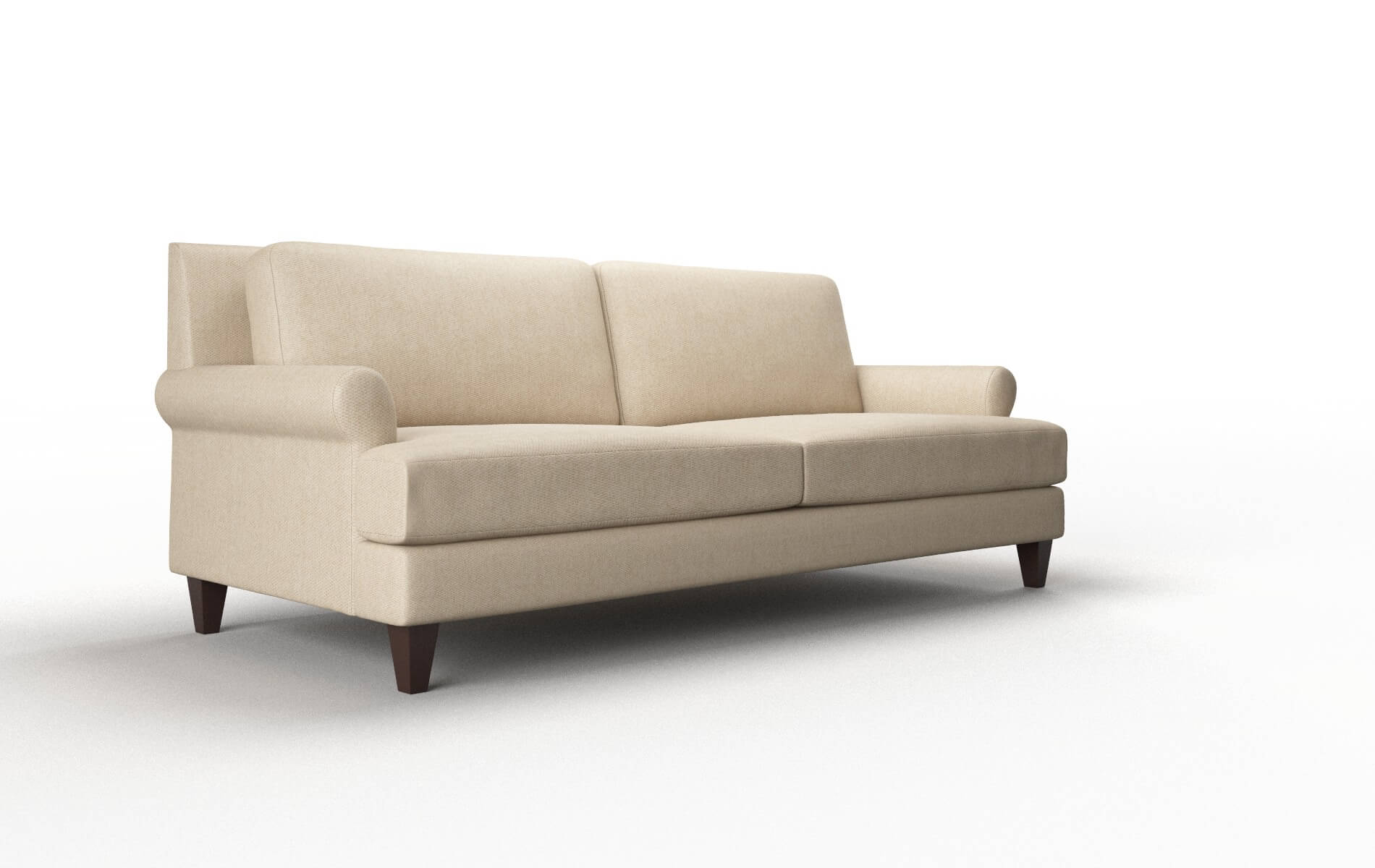 Stockholm Avenger Burlap Sofa espresso legs 2