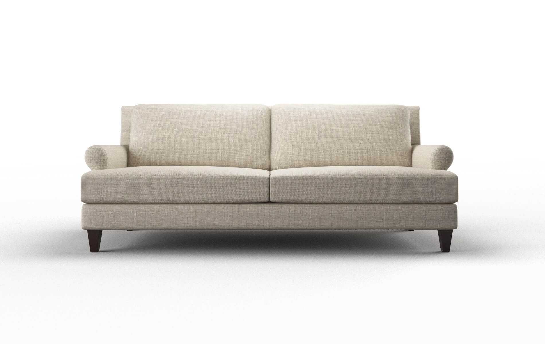 Stockholm Avenger Pumice Sofa espresso legs 1