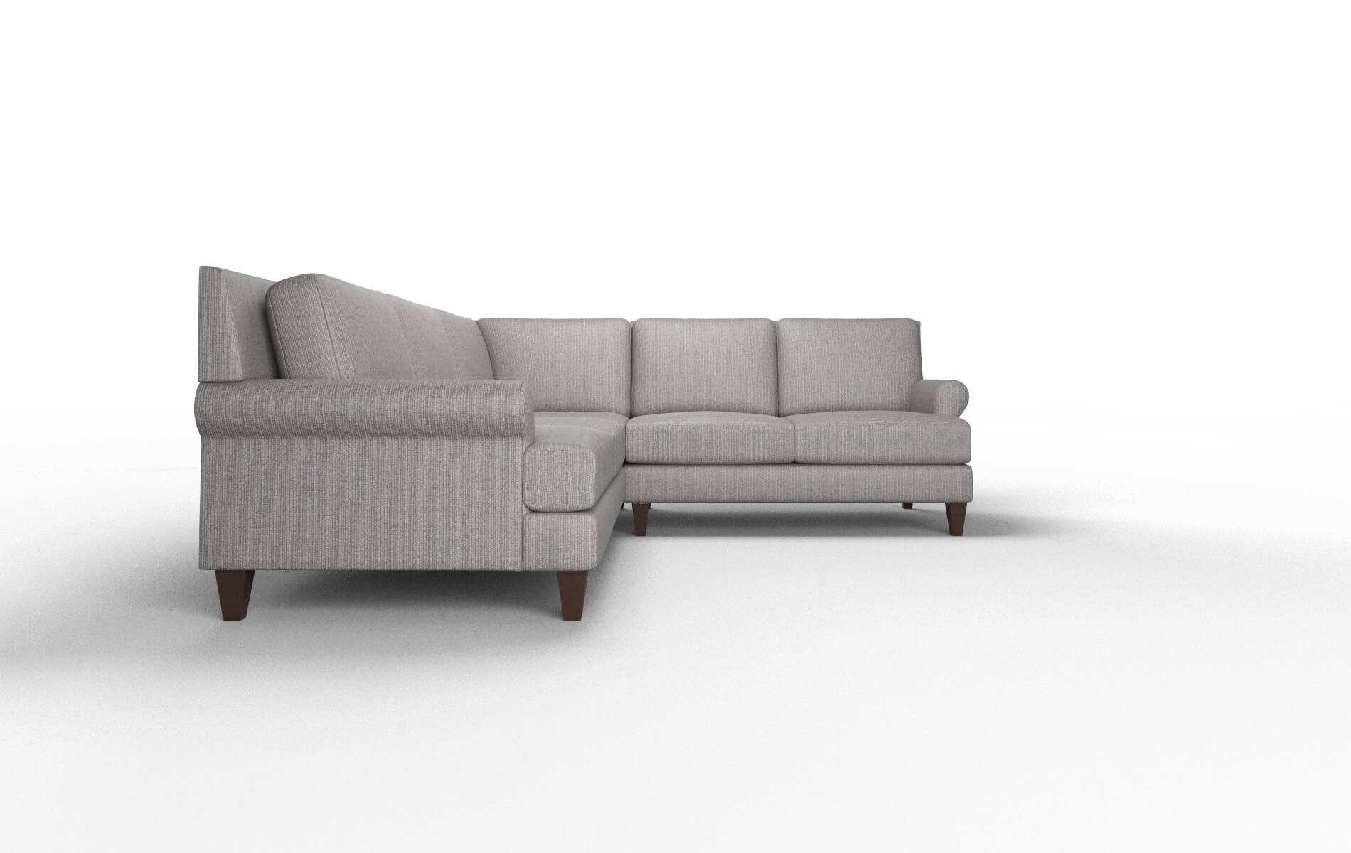 Stockholm Avenger Zinc Sectional espresso legs 2