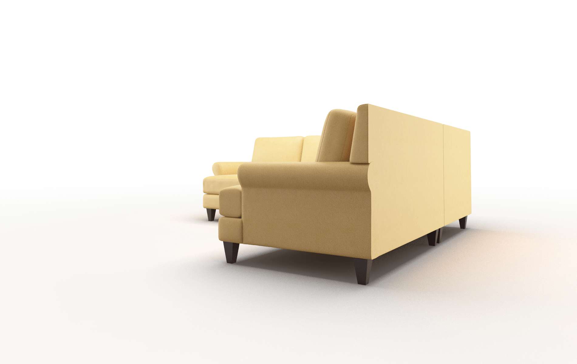 Stockholm Bella Amber Sectional espresso legs 4