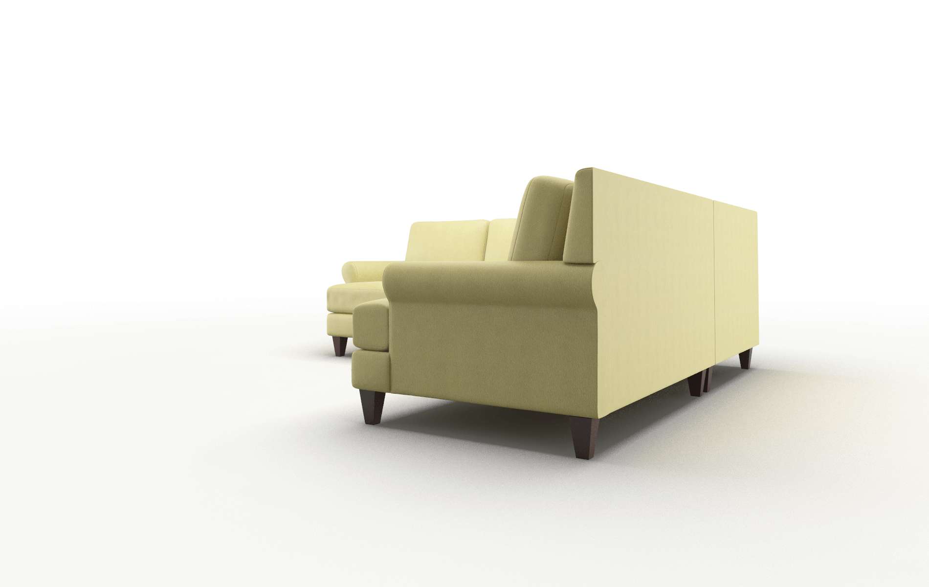 Stockholm Bella Apple Sectional espresso legs 4