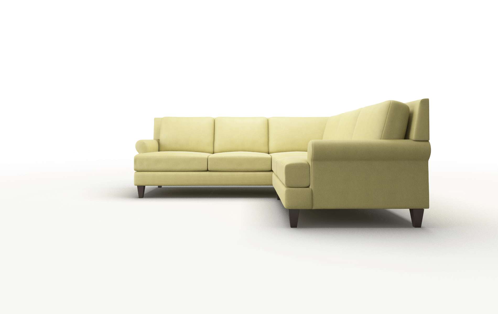 Stockholm Bella Apple Sectional espresso legs 5