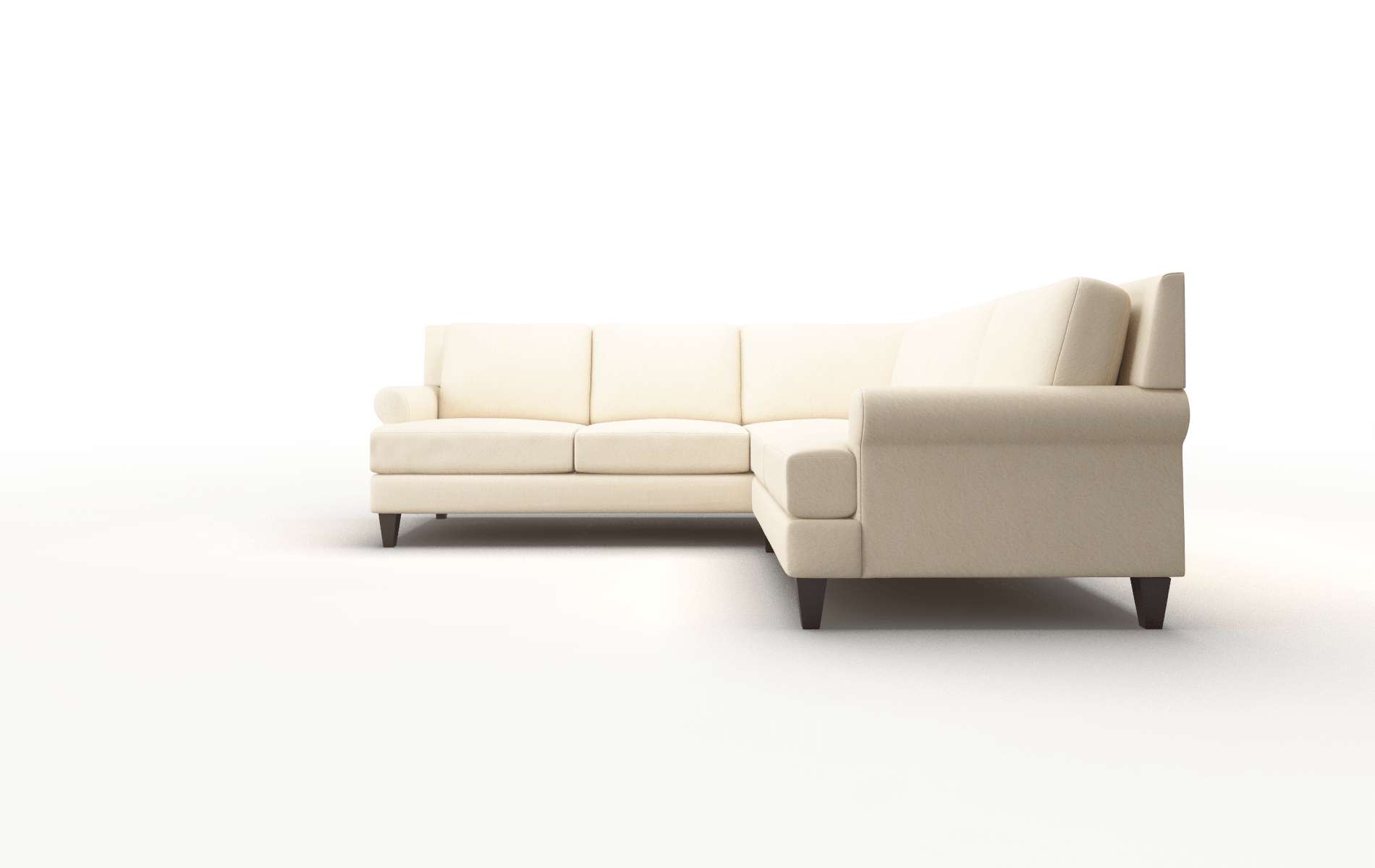 Stockholm Bella Buckwheat Sectional espresso legs 5