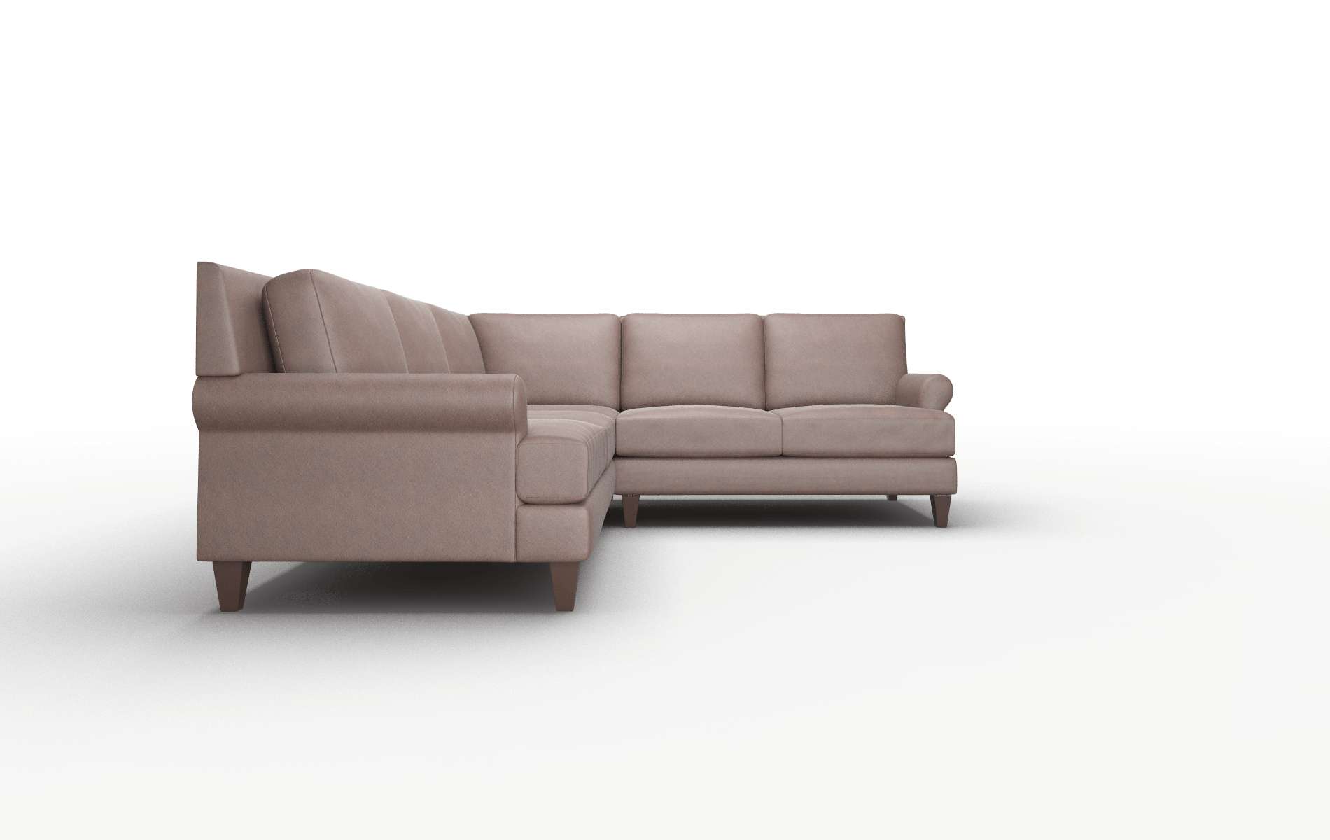 Stockholm Bella Espresso Sectional espresso legs 2