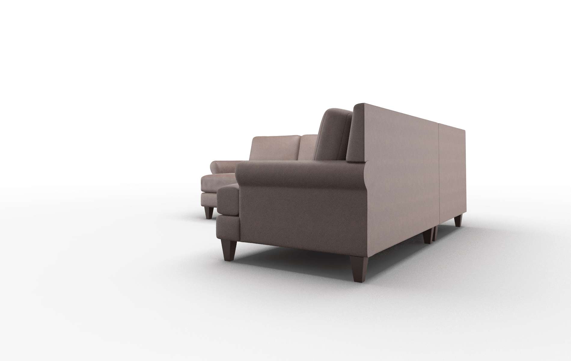Stockholm Bella Espresso Sectional espresso legs 4