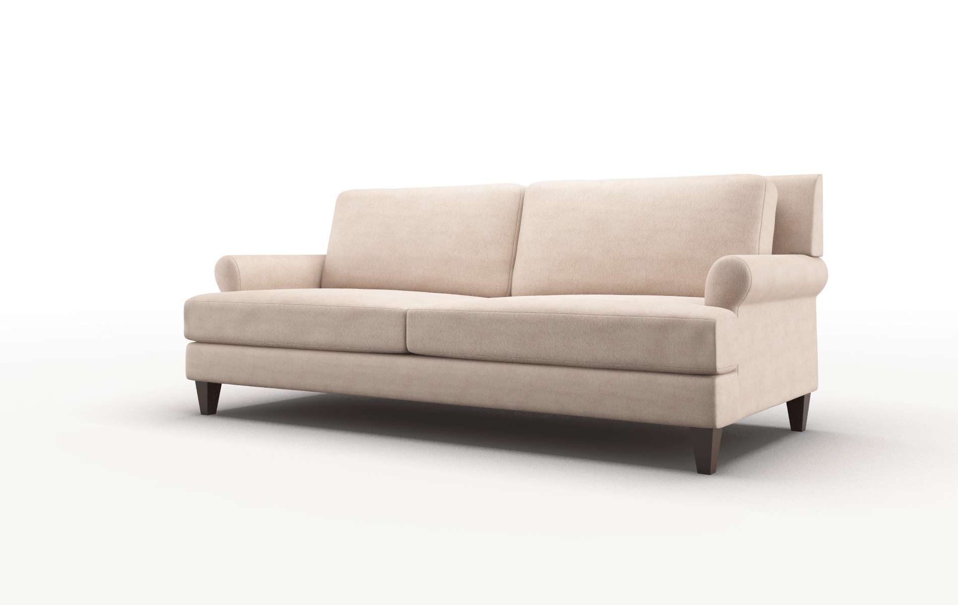 Stockholm Bella Pewter Sofa espresso legs 4