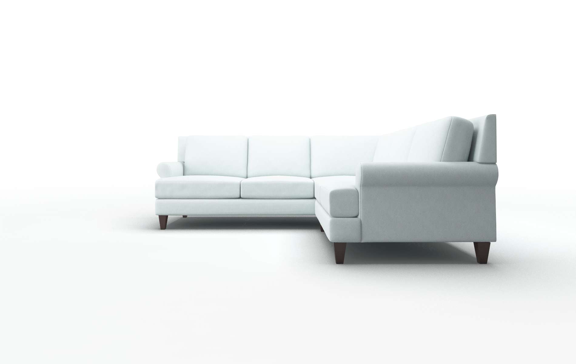 Stockholm Bella Skylight Sectional espresso legs 5