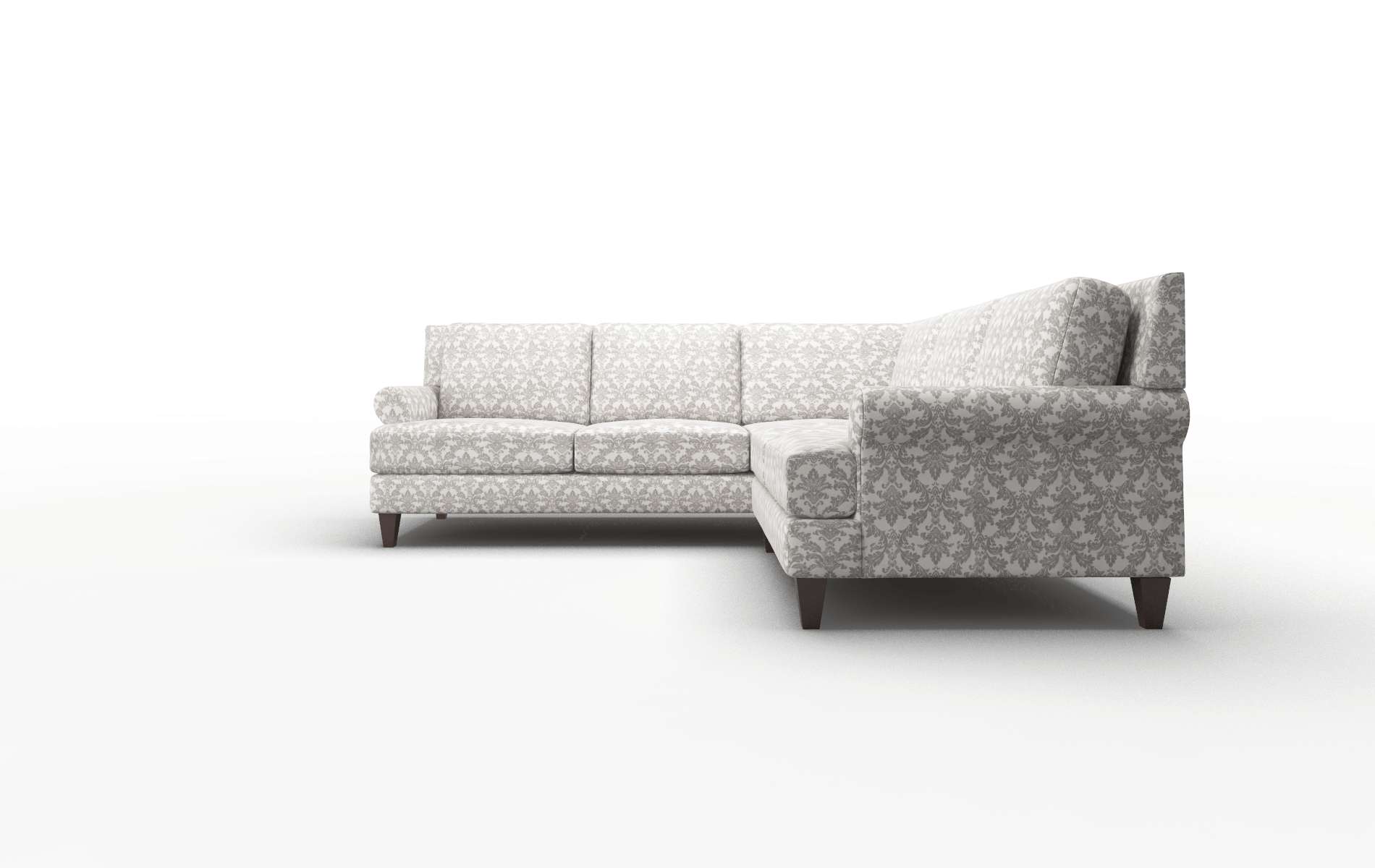 Stockholm Bergamo Dove Sectional espresso legs 5
