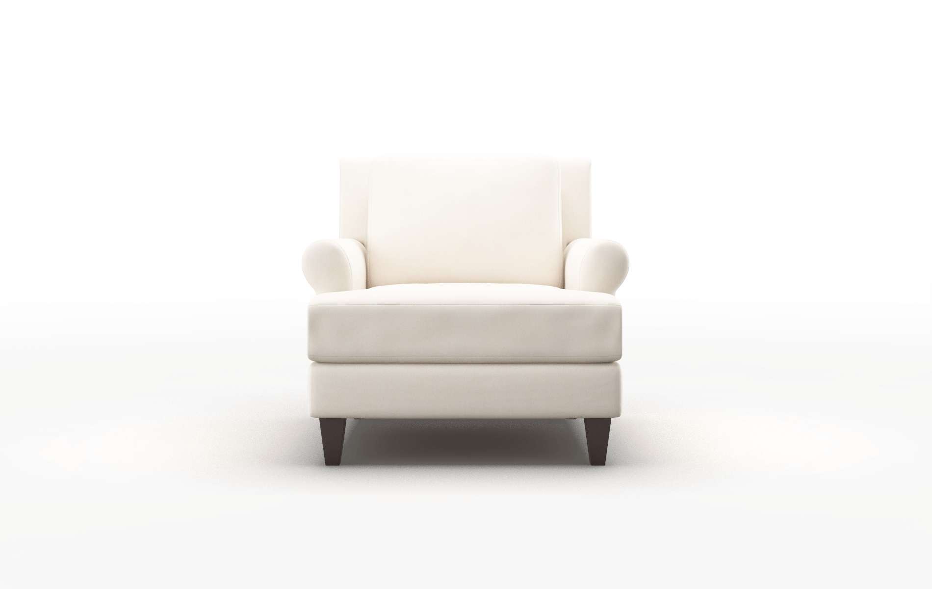 Stockholm Blanche Milky Chair espresso legs 1