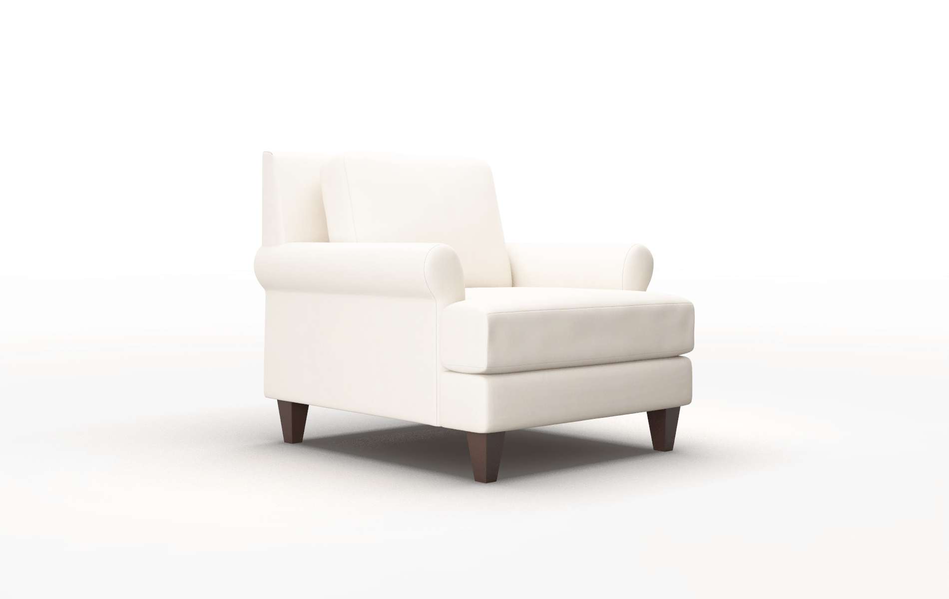 Stockholm Blanche Milky Chair espresso legs 2