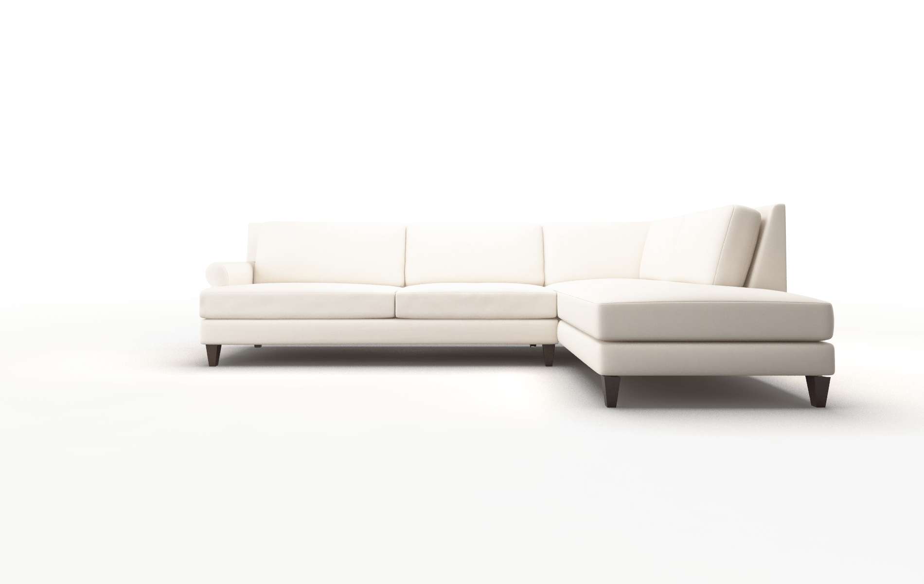 Stockholm Blanche milky Panel Espresso Legs  1