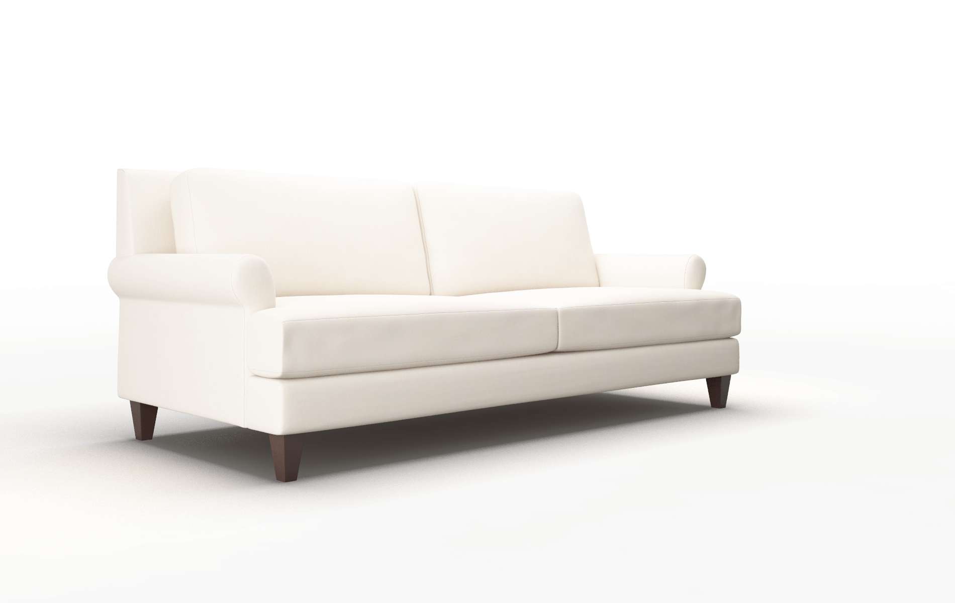 Stockholm Blanche Milky Sofa espresso legs 2