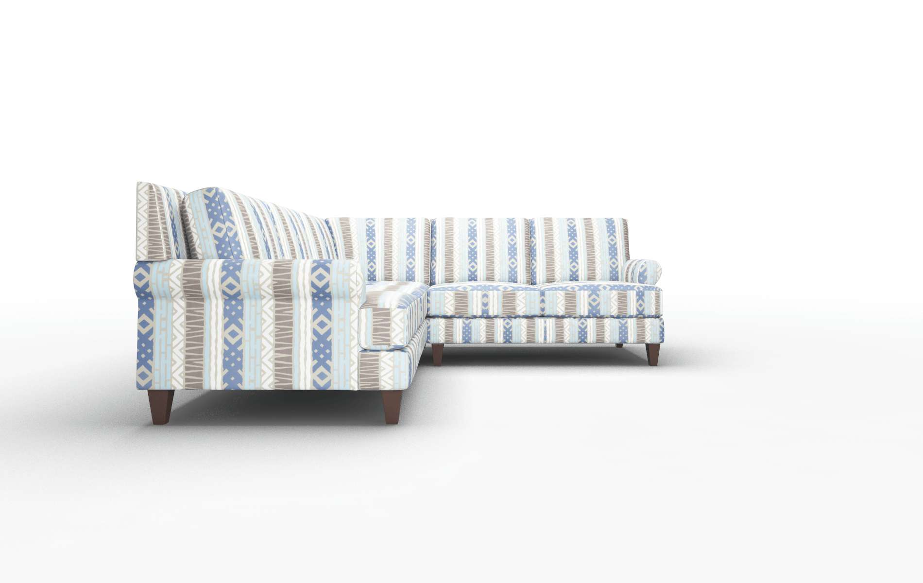 Stockholm Bodhi Indigo Sectional espresso legs 2