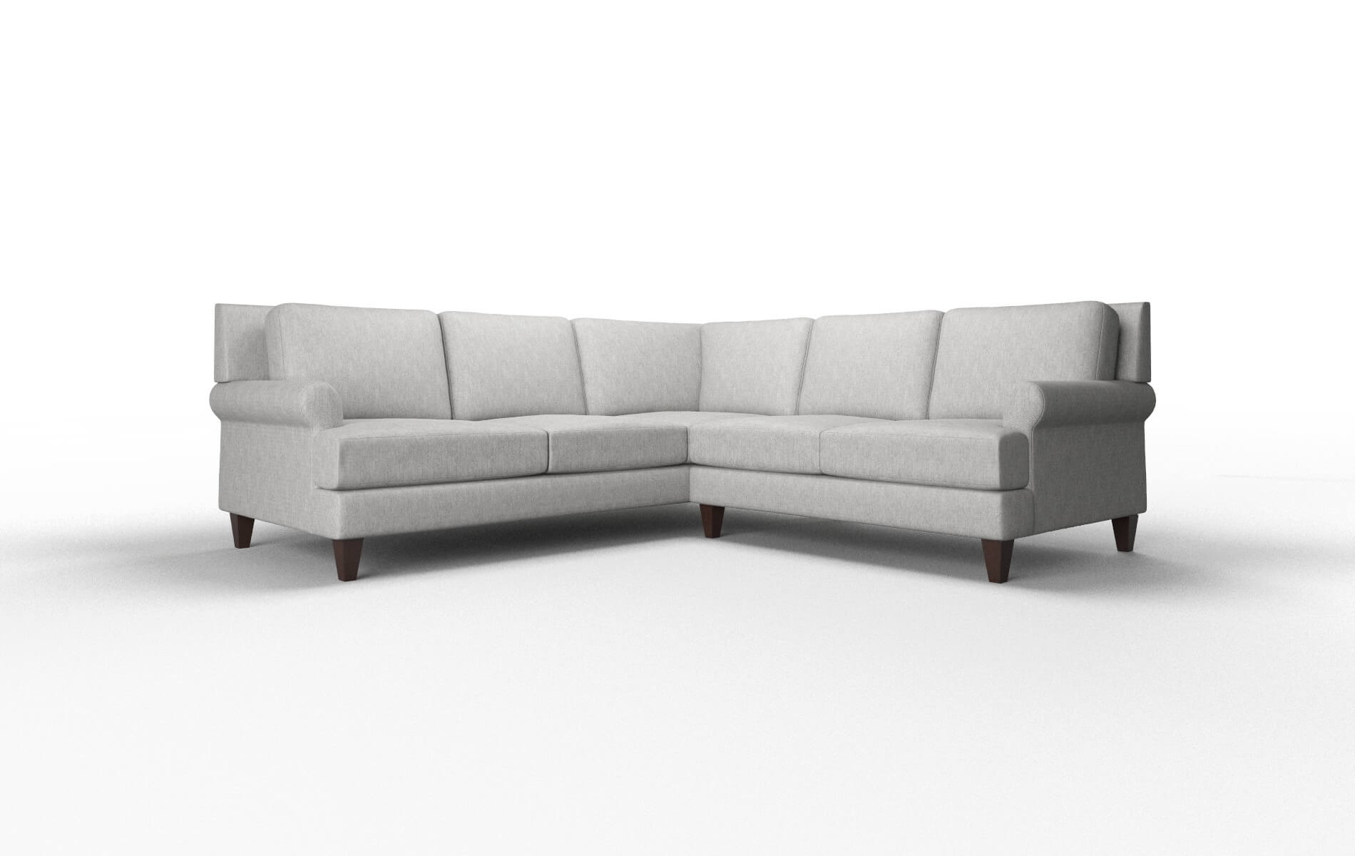 Stockholm Bungalow Graphite Sectional espresso legs 1