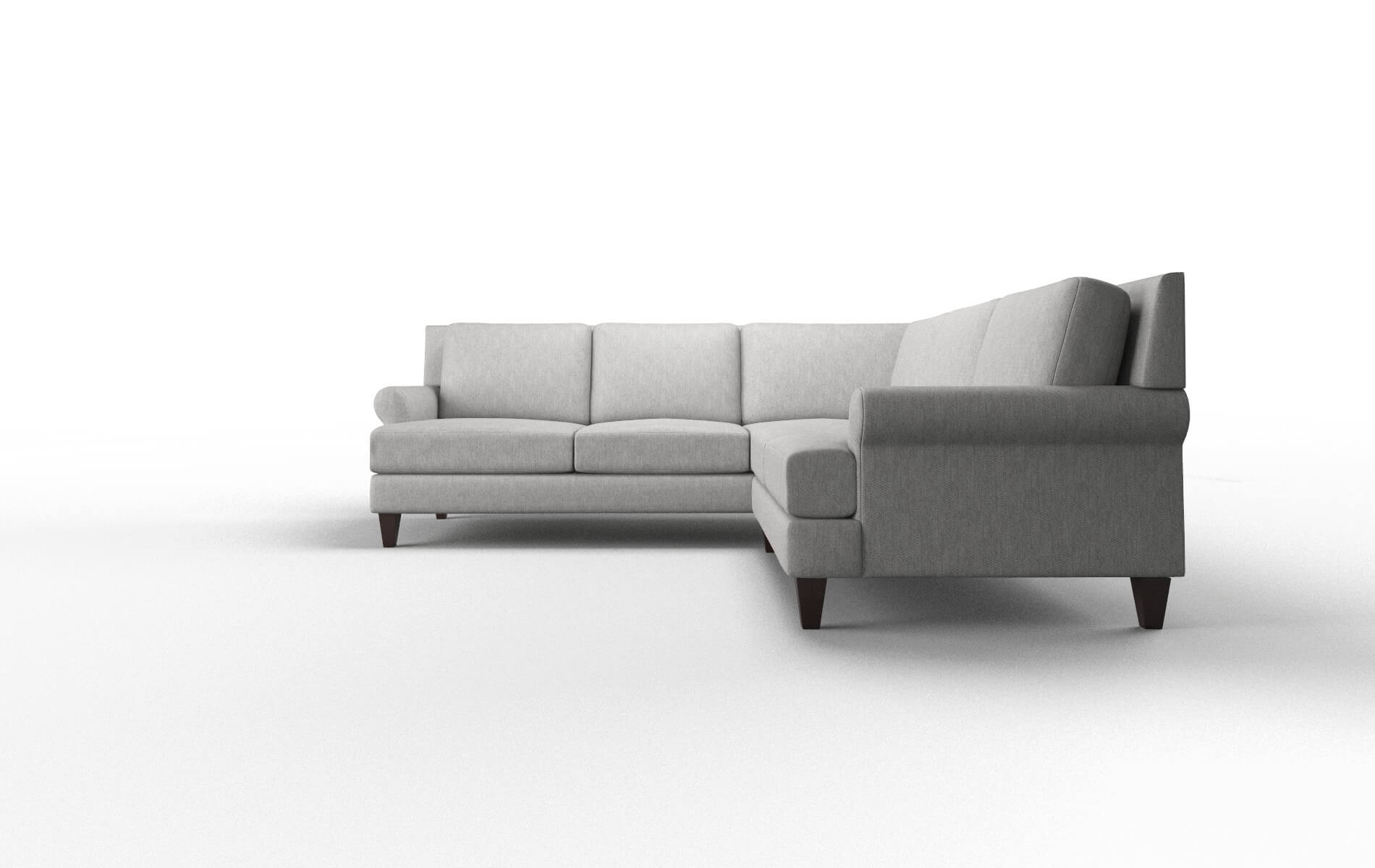 Stockholm Bungalow Graphite Sectional espresso legs 5