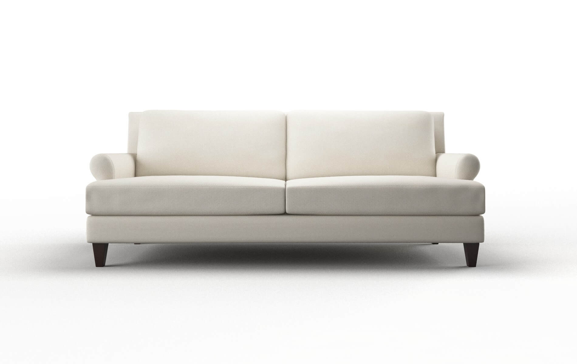 Stockholm Bungalow Ivory Sofa espresso legs 1