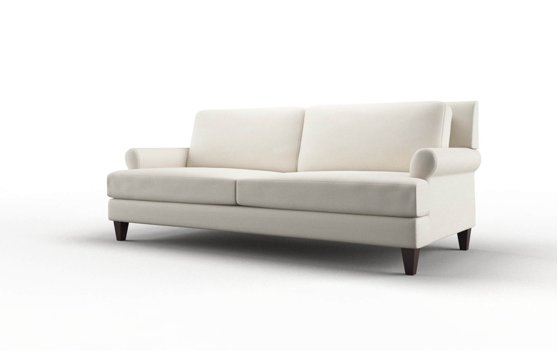 Stockholm Bungalow Ivory Sofa espresso legs 4