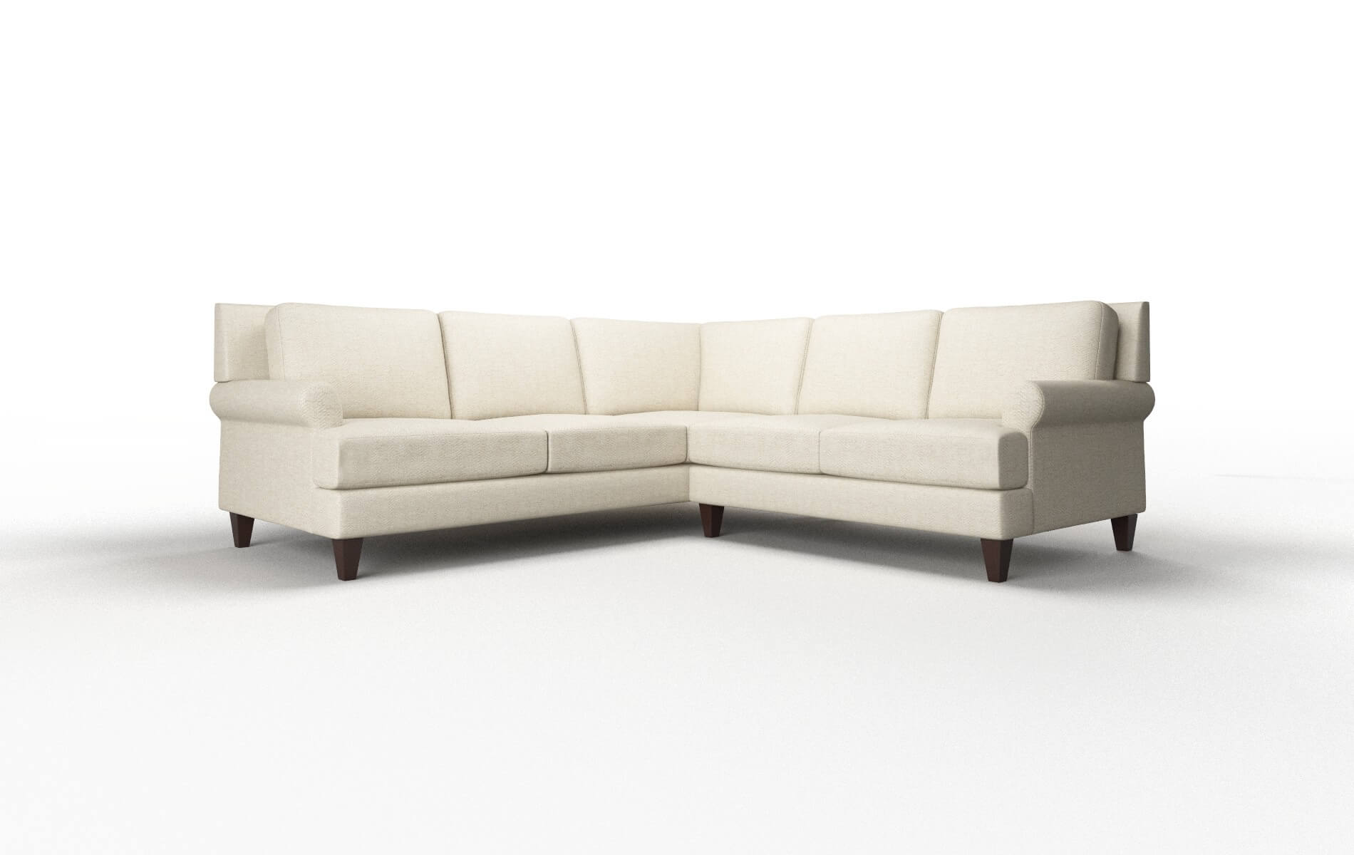 Stockholm Catalina Wheat Sectional espresso legs 1