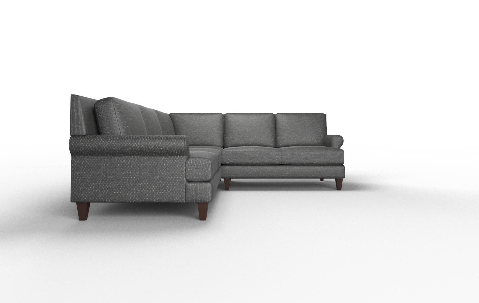 Stockholm Chance Denim Sectional espresso legs 2