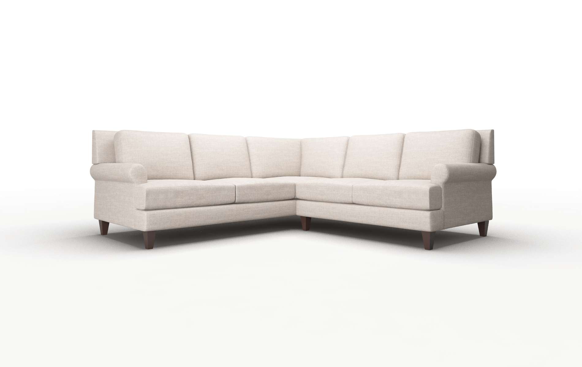Stockholm Clyde dolphin Sectional Espresso Legs  1