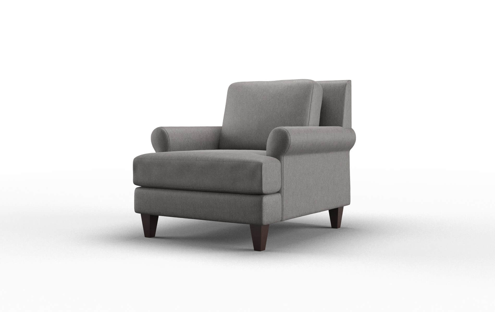 Stockholm Cosmo Charcoal Chair espresso legs 4