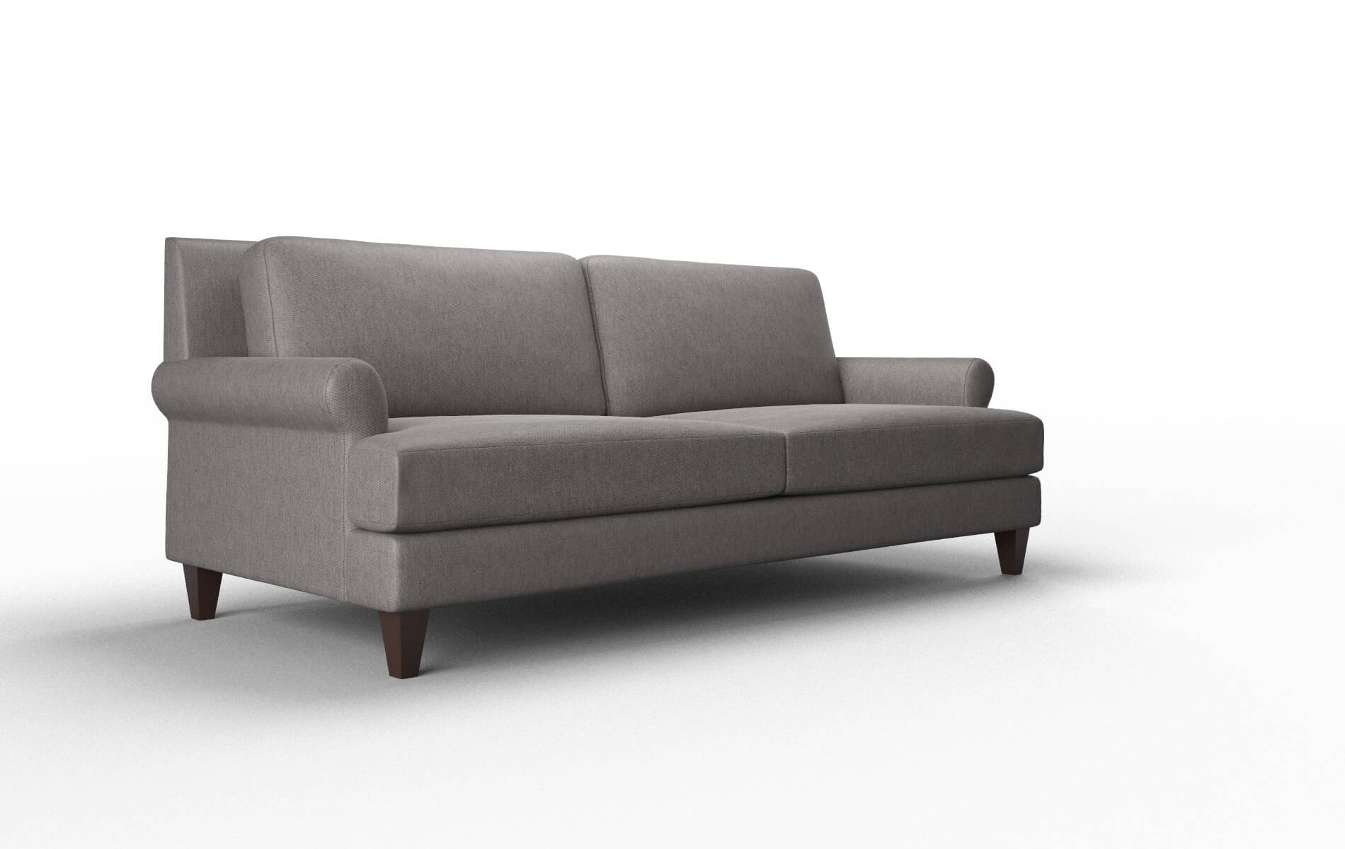 Stockholm Cosmo Charcoal Sofa espresso legs 2